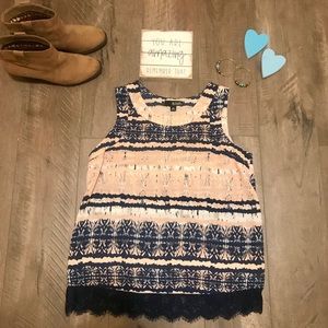 A.n.a petite tribal print blouse. Size Md.